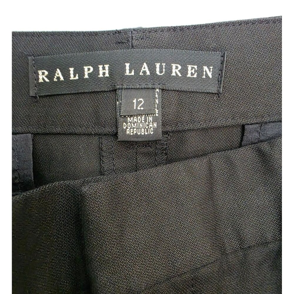 Ralph Lauren NWT Black Label Pants Solid Cuffed Cotton 12 - Picture 3 of 5